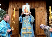 Литургия в храме Смоленской иконы Божией Матери в селе Винницы Подпорожского района